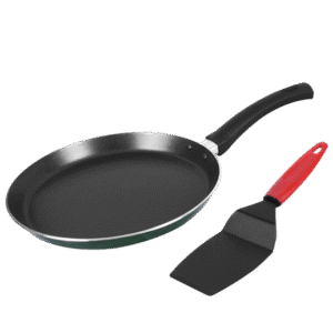 Runde Crêpe-Pfanne 24 cm – Smaragdgrün, Antihaftbeschichtung
